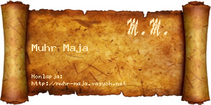 Muhr Maja névjegykártya